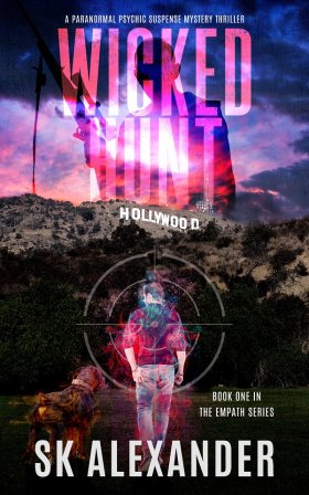 The cover shows the backs of a man and a dog walking down a street. The background shows the Hollywood sign.